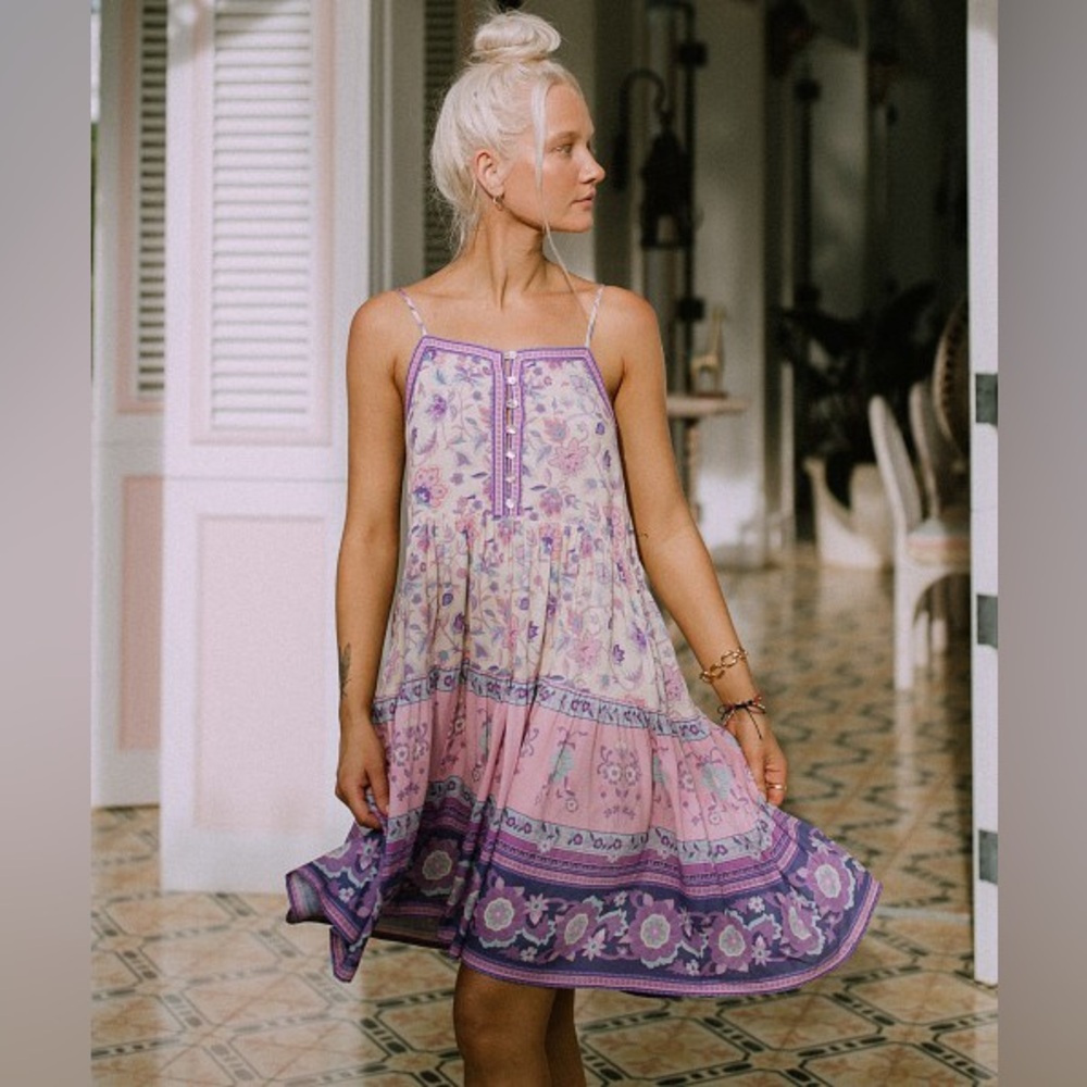 Spell and The Gypsy Collective Portobello Strappy Mini Dress NWT! - Picture 3 of 6